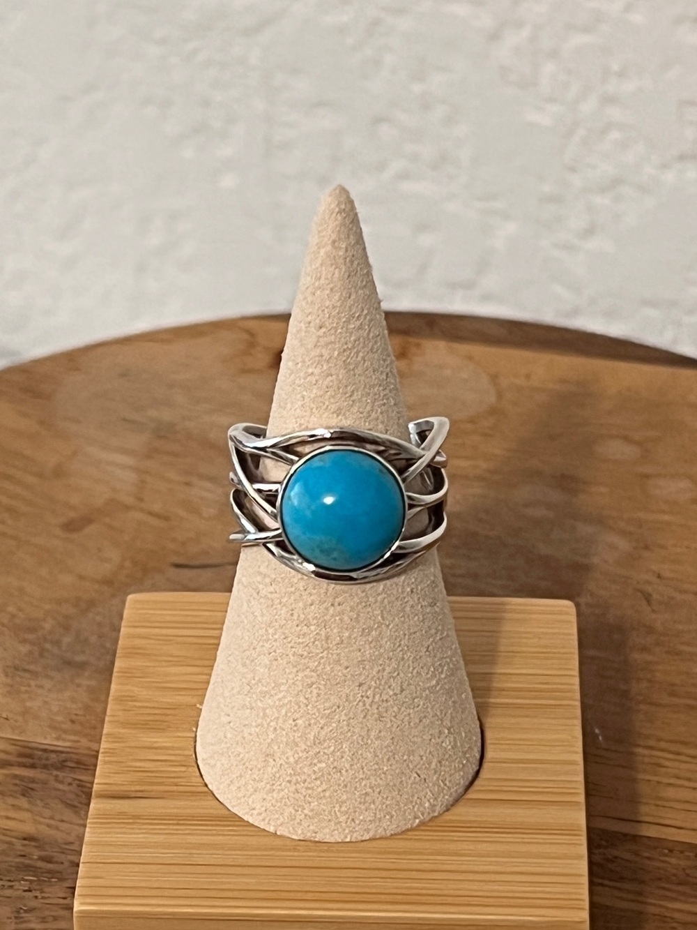 Dan A. Jackson Turquoise Multi Band Ring 925 Silver DA Stamp Size 9